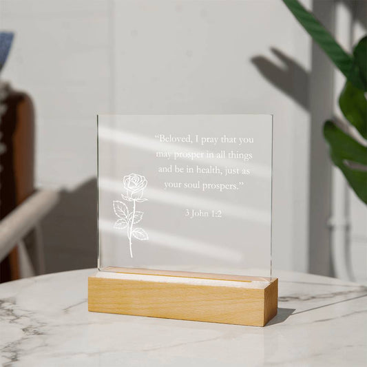 3 John 1:2 Acrylic Square Plaque