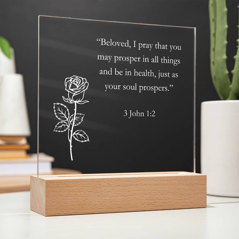 3 John 1:2 Acrylic Square Plaque