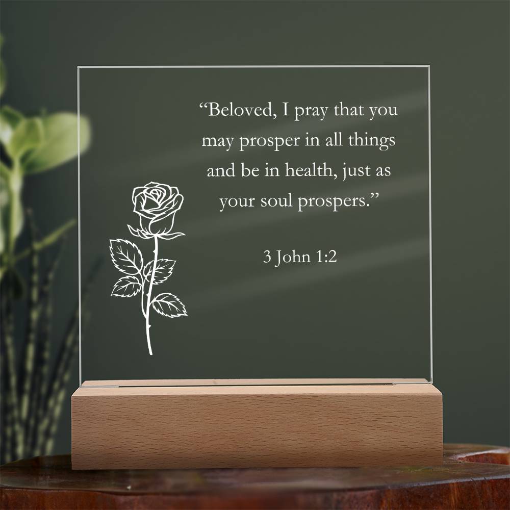 3 John 1:2 Acrylic Square Plaque