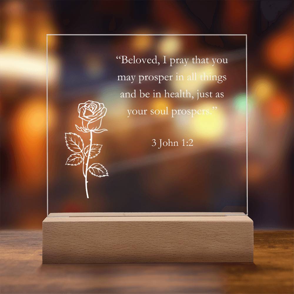 3 John 1:2 Acrylic Square Plaque