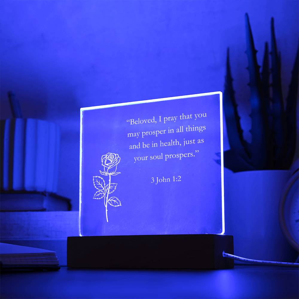 3 John 1:2 Acrylic Square Plaque