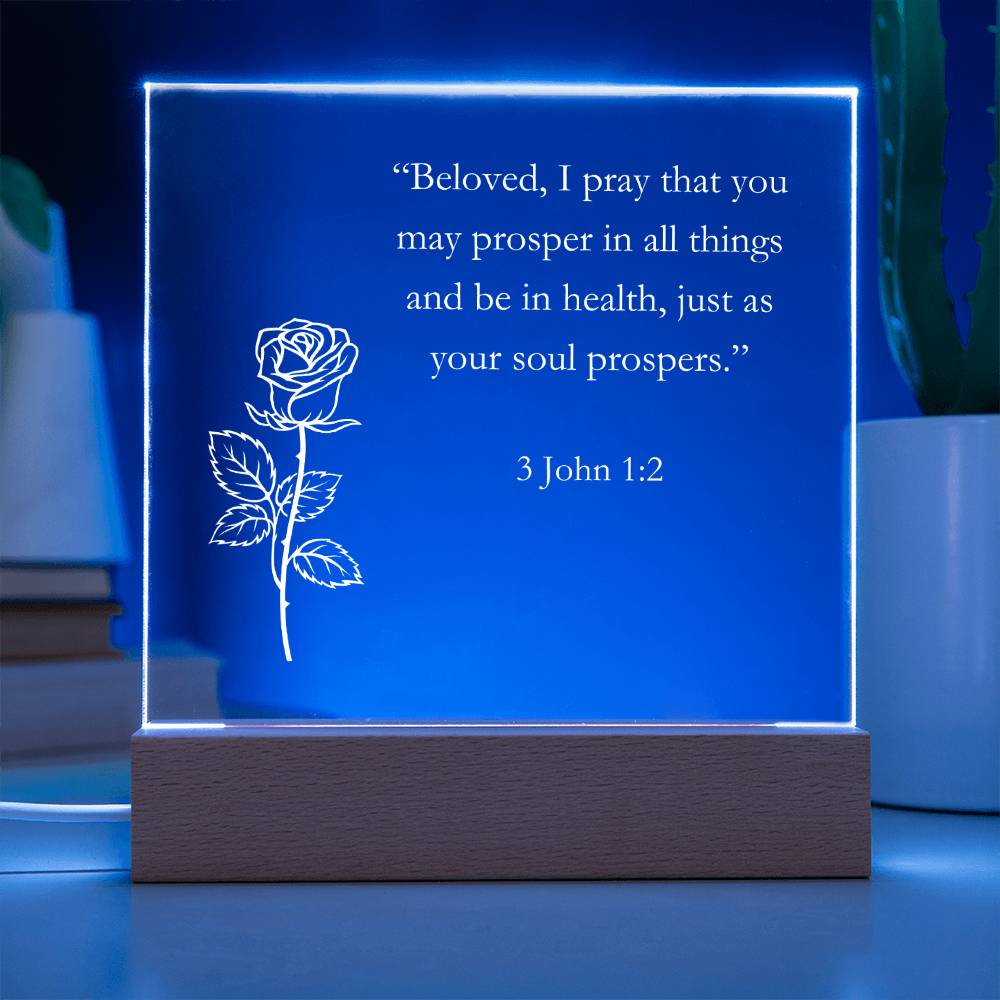 3 John 1:2 Acrylic Square Plaque