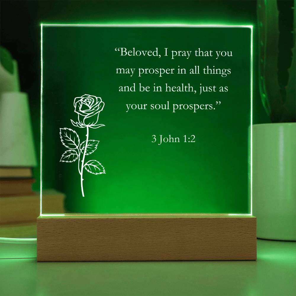 3 John 1:2 Acrylic Square Plaque