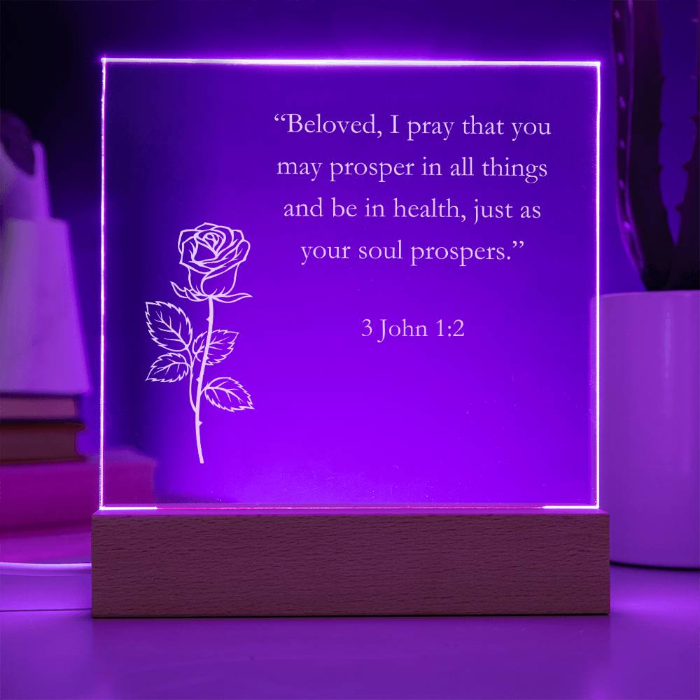 3 John 1:2 Acrylic Square Plaque